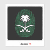 SAUDI ARABIA SYMBOL FINGER PRINT STICKER (Vel)