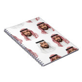 Saudi Arabian Men Portrait Pattern Notitieboek (Rechterzijde)