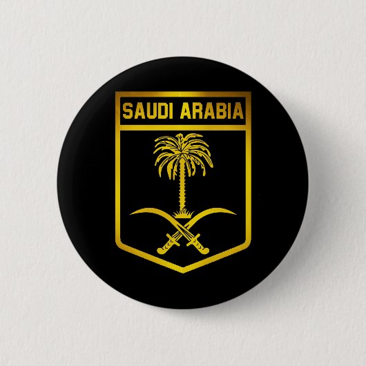 Saudi-Arabië Emblem Ronde Button 5,7 Cm (Voorkant)
