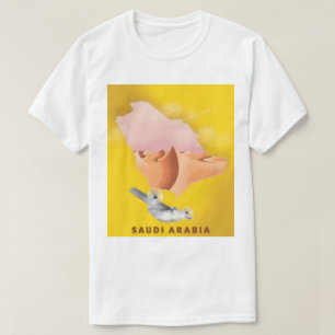 Saudi-Arabië illustreerde reisposter. T-shirt