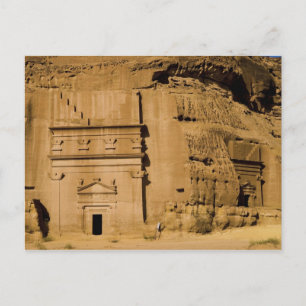 Saudi-Arabië, locatie van Madain Saleh, oud 3 Briefkaart