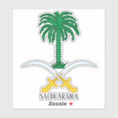 Saudi-Arabië Nationaal Embleem Patriottisch Sticker (Vel)