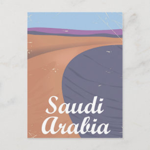 Saudi-Arabië: oud poster reizen Briefkaart