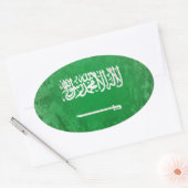 Saudi-Arabië Ovale Sticker (Envelop)