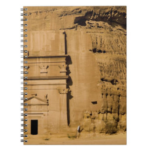 Saudi-Arabië, plaats Madain Saleh, oud 3 Notitieboek