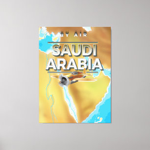 Saudi-Arabië reisposter Canvas Afdruk