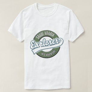 Saudi-Arabië-verkenner in avonturenlogo T-shirt