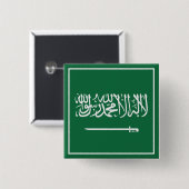 Saudi-Arabië Vierkante Button 5,1 Cm (Voorkant /achterkant)