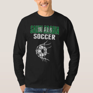 Saudi-Arabië Voetbal Bal In Net Saudi Voetbal Ond T-shirt