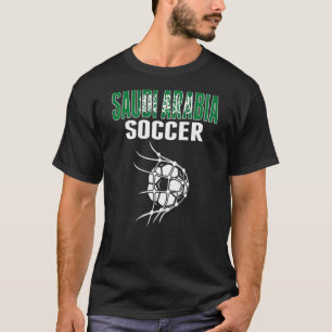 Saudi-Arabië Voetbal Bal In Net Saudi Voetbal Ond T-shirt