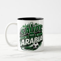 Saudi-Arabië Voetbalfan Mok | Groene Voetbal Onder