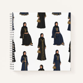 Saudi Women in  Abayas Notitieboek