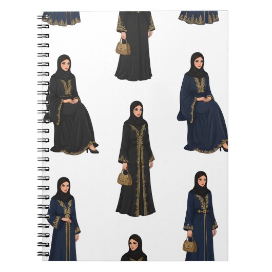 Saudi Women in Abayas Notitieboek (Voorkant)
