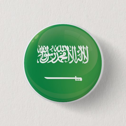 Saudische ronde-pictogramvlag ronde button 3,2 cm (Voorkant)