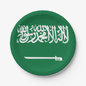 Saudische vlag papieren bordje (Voorkant)