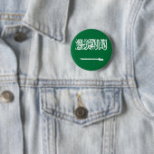 Saudische vlag ronde button 5,7 cm (In situ)