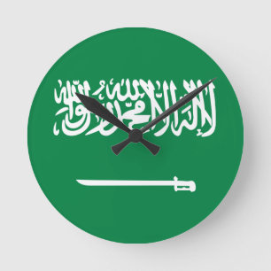 Saudische vlag ronde klok