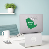 Saudische vlag sticker (Laptop op bureau)