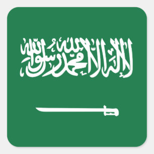 Saudische vlag vierkante sticker