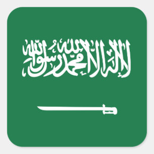 Saudische vlag vierkante sticker