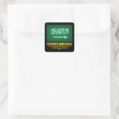 Saudische vlag vierkante sticker (Tas)
