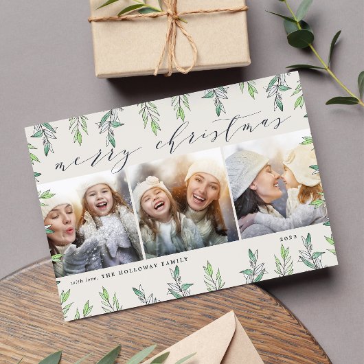 Sauge d'hiver | Carte de collage photo de vacances