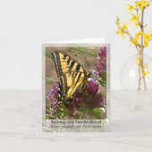 Sauge rose avec le machaon de tigre - carte pour (Fleur jaune)