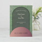 sauge vert simple boho chic faire-part de mariage (Debout devant)