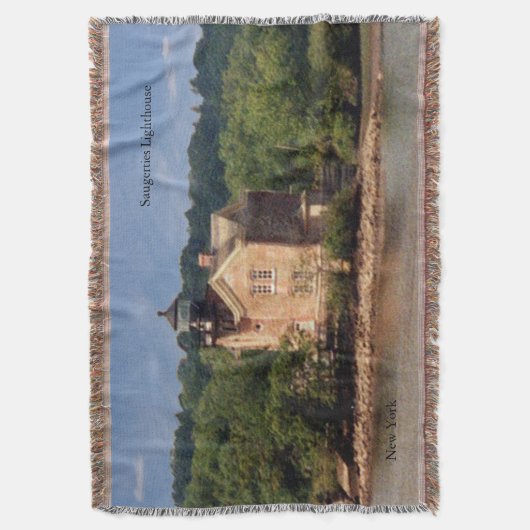 Saugerties Lighthouse couverture tissée (devant Vertical)