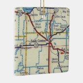 Sauk Center MN Map Keramisch Ornament (Rechts)