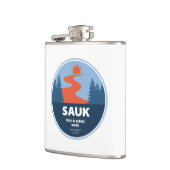 Sauk Wild en Schilderachtig River Washington Heupfles (Links)