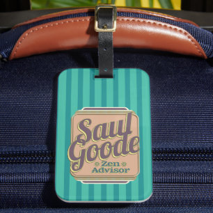 Saul Goode Zen Adviseur Aqua Strepen BG Bagagelabel
