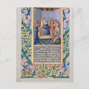 Saul luistert naar David en speelt de harp Briefkaart