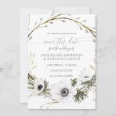 Saule Blanc Rose Moderne Eucalyptus Carte de Faire (Devant)