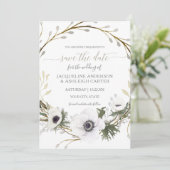 Saule Blanc Rose Moderne Eucalyptus Carte de Faire (Debout devant)