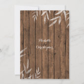 Saule rustique ~ Faire-part de mariage de fond en  (Dos)