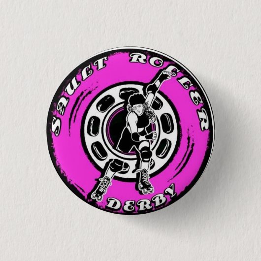 Sault Roller Derby Button (Voorkant)