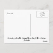 Sault Ste. Marie, Carte postale de l'Ontario (Dos)