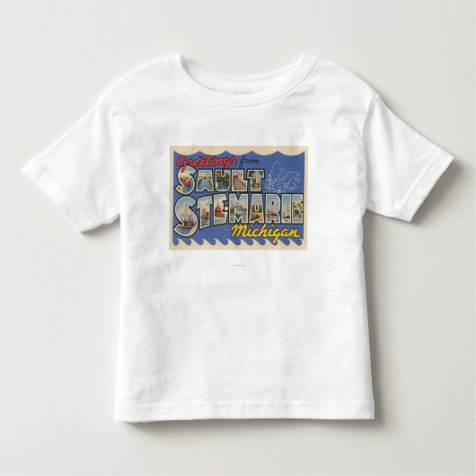 Sault Ste. Marie, Michigan - Grote brief Kinder Shirts (Voorkant)