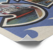 Sault Ste. Marie, Michigan - Large Letter Scenes Poster (Hoek)