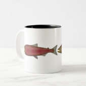 Saumon Chinook - Mug de café à deux tons de phase (Devant gauche)