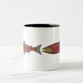 Saumon Chinook - Mug de café à deux tons de phase (Centre)