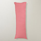 Saumon de corail pêche rose couleur unie coussin (Devant (Vertical))