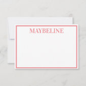 Saumon personnalisé et Cartes pour notes plats bla (Devant)