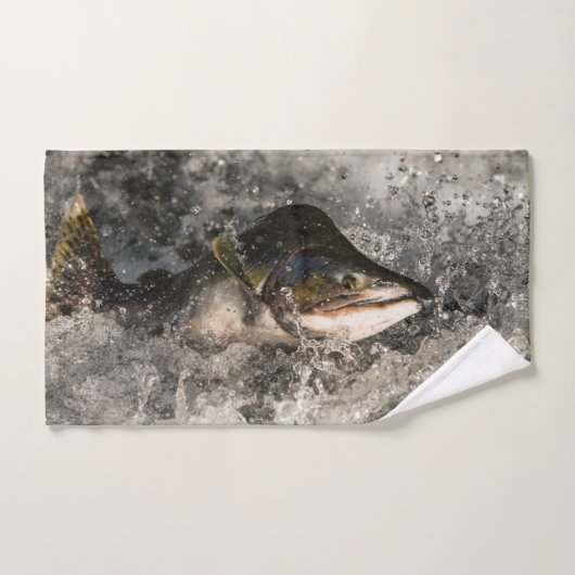 Saumon qui saute (Serviette à main)