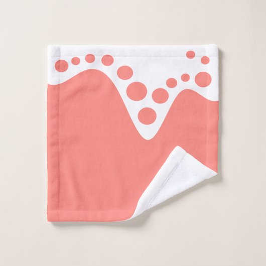 Saumon rose vague douce et bulles (Gant de toilette)