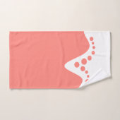 Saumon rose vague douce et bulles (Serviette à main)