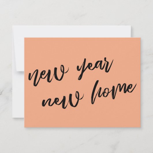 Saumon simple Nouvel An Nouveau Faire-part (Devant)