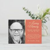 Saumon Sympathy Funeral Memory MERCI Photo (Debout devant)