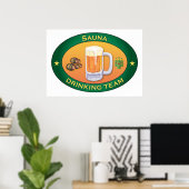 Sauna Drink Team Poster (Thuiskantoor)